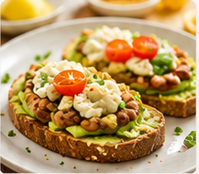 Avocado bean toast
